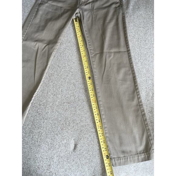 Volcom Pants Boys 24, True To This Chino Khaki Straight Embroidered Logo - Picture 3 of 6